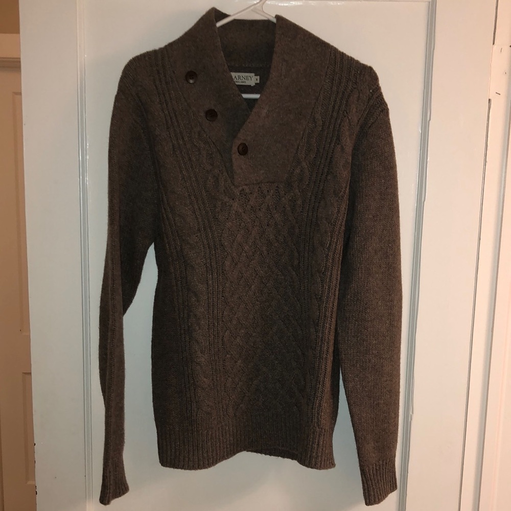 Blarney Ireland 100% Lambswool Cableknit pullover sweater